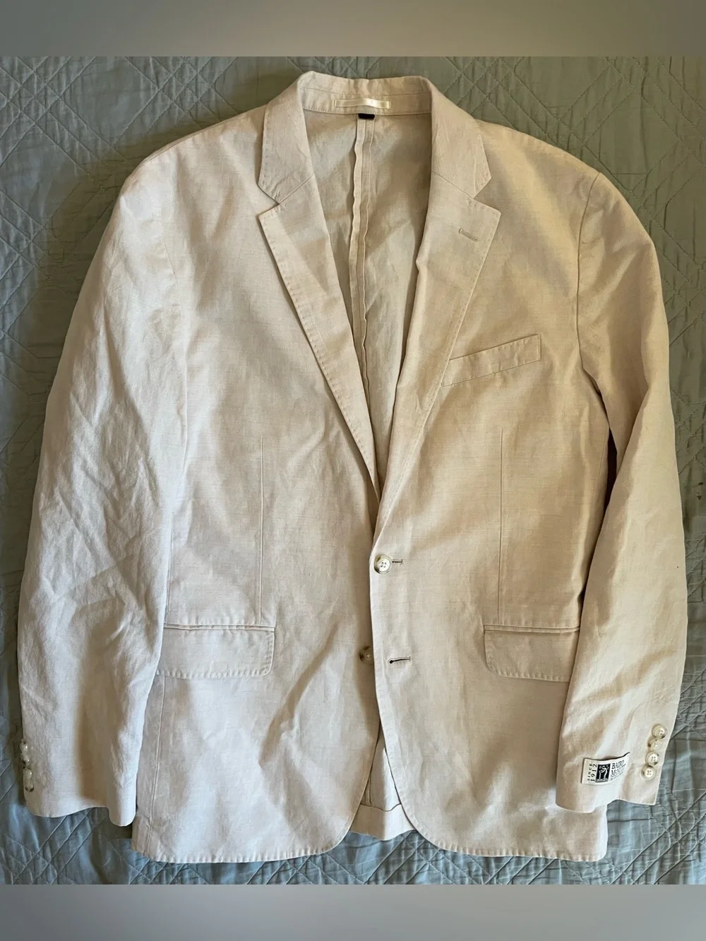 J. CREW Ludlow Slim-fit suit jacket in Baird McNutt Irish cotton-linen 40 R $298 - Picture 5 of 10